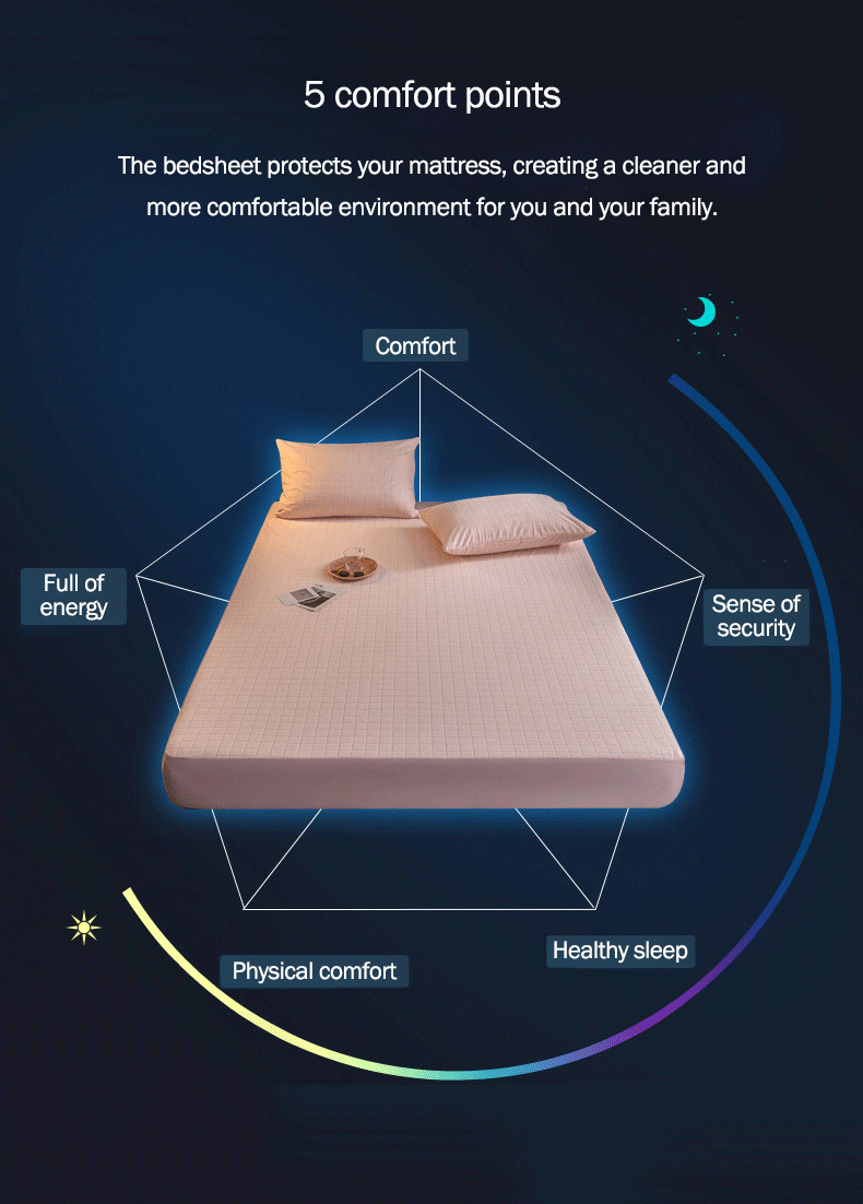 Pure Cotton Waterproof Bedsheet-5